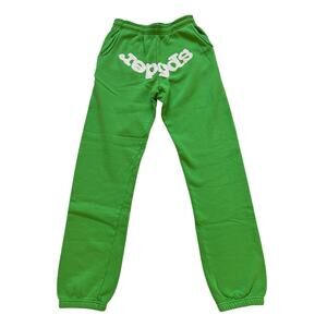 Sp5der Worldwide x Young Thug Sweatpants Joggers Slime Green Sz Small Authentic